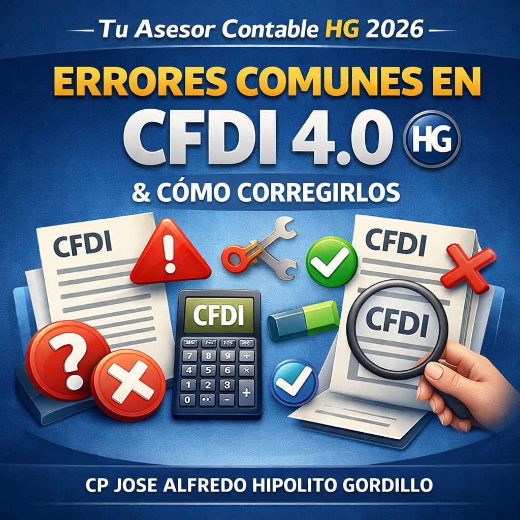 Errores comunes en CFDI 4.0 y cómo corregirlos — Tu Asesor Contable HG